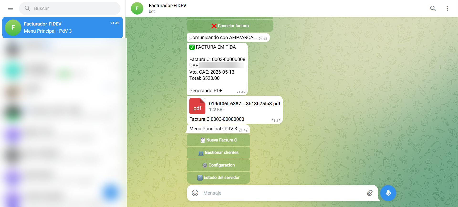 Bot Facturador Telegram